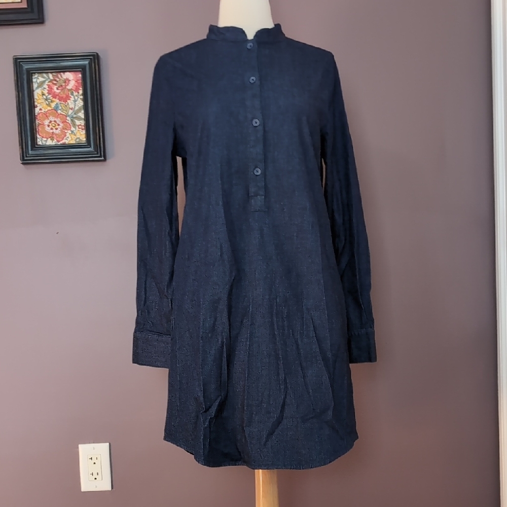Universal Standard Size 0 Dark Indigo Hannah Denim Shirtdress